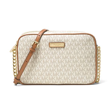 michael kors vanilla jet set crossbody|Michael Kors women's jet set item lg crossbody.